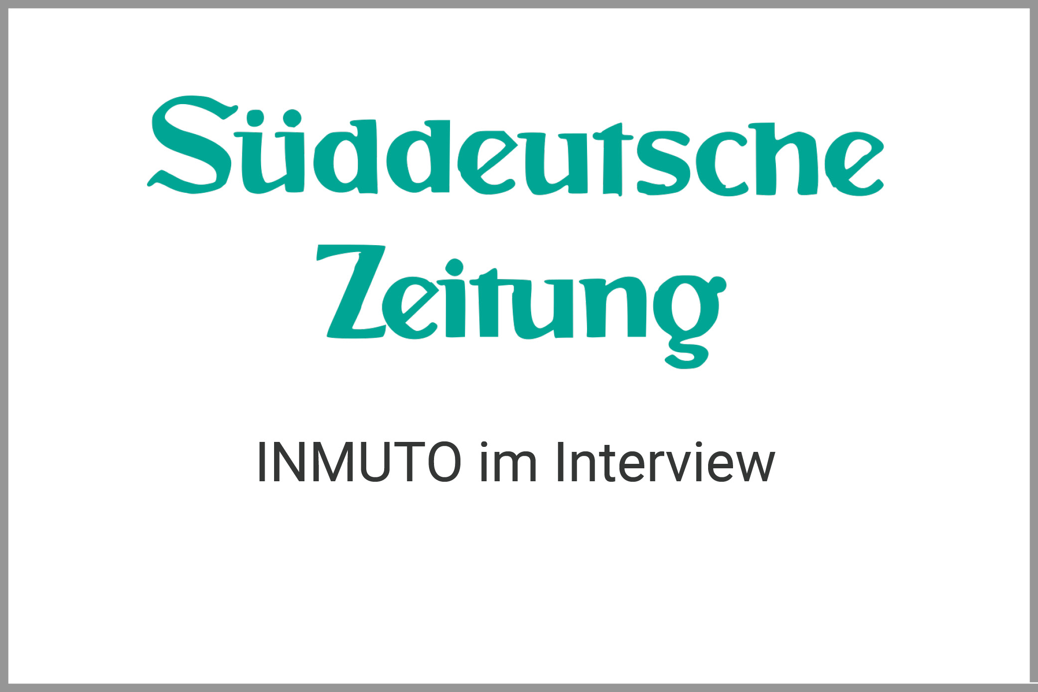 Logo der Süddeutschen Zeitung zu einem Interview mit INMUTO und Kurt Frehe